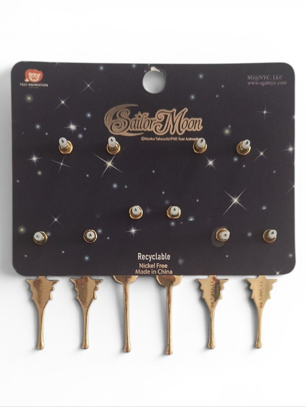 Pretty Guardian Sailor Moon Wands Earring Set - Picture 2 of 3